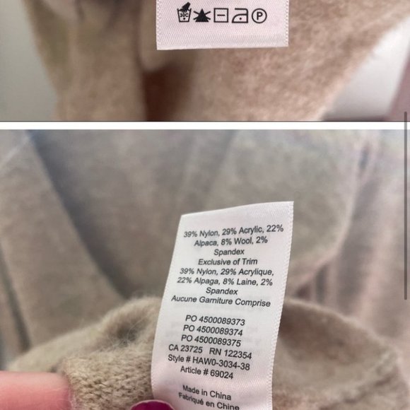 ❌SOLD❌ The Group Babaton Bandini Criss Cross Alpaca Wool cream Sweater size Sm - Picture 6 of 7